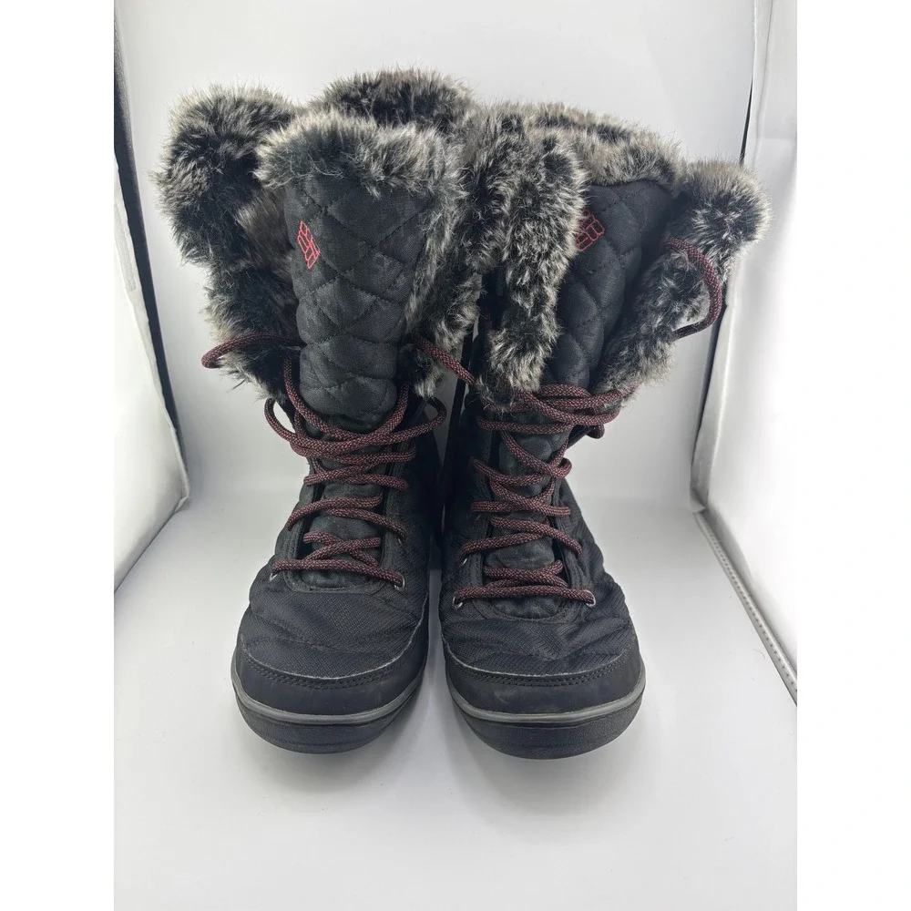 Columbia Minx Mid II Omni-Heat Winter Boots Black Faux Fur BL5969-010 Womens 7